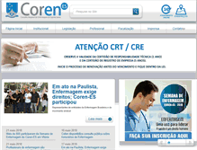 Tablet Screenshot of coren-es.org.br